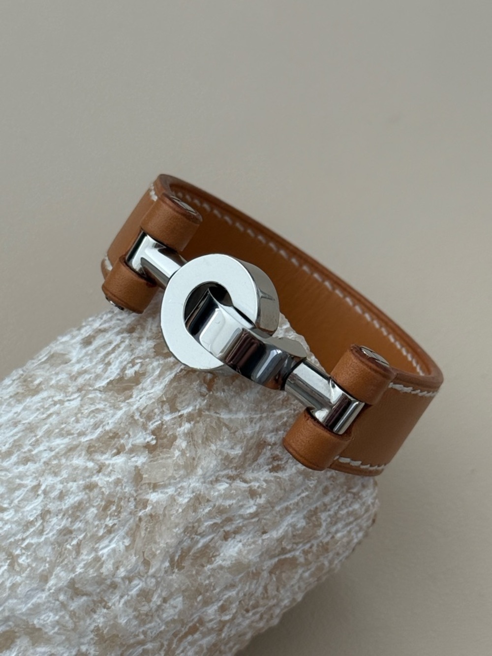 Hermès Barenia Lancelot Bracelet Authentic